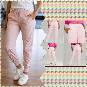 Lululemon Rare Strawberry Milkshake Dance Studio Full Length Lined Joggers 6 S